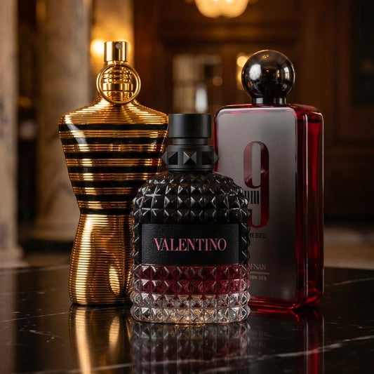 9PM REBEL, JPG ELIXIR, VALENTINO