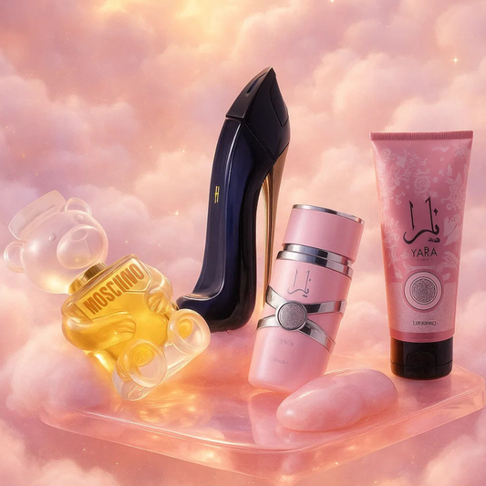 MOCHINO TOY 2, GOOD GIRL, YARA ROSA Y CREMA YARA FB